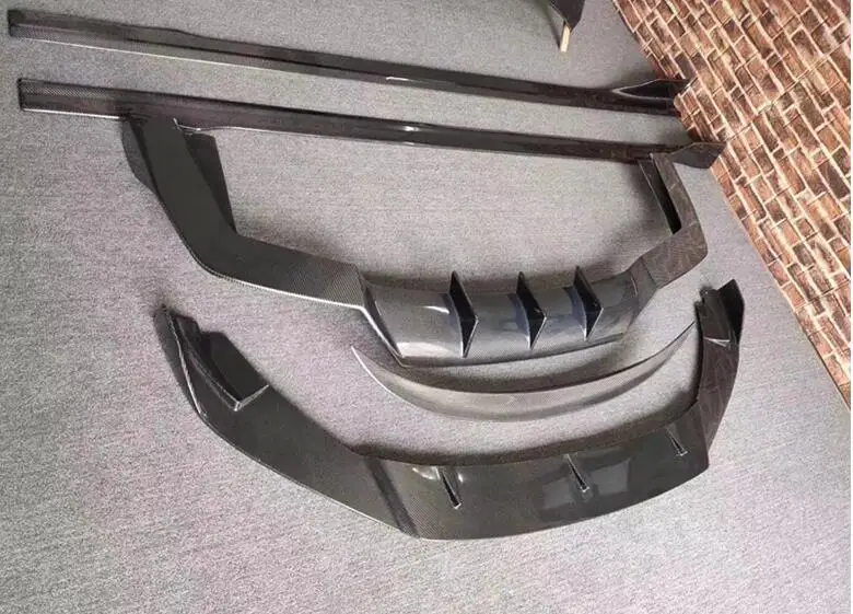 

Carbon Fiber Car Spoiler Bumper Front Lip +Rear Bumper Lip Diffuser Side skirts Protector Fit For Maserati Ghibli 2018 2019 2020
