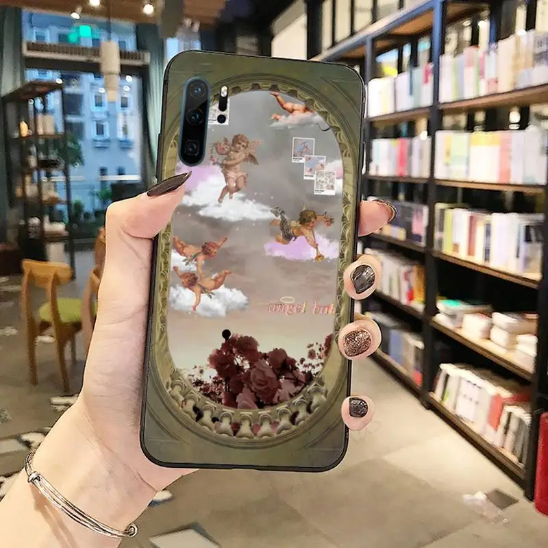 

Renaissance Angel Oil Painting Phone Case For huawei p30 p40 p20 lite pro p smart 2019 2020 nova 6 7 se pro 5t coque