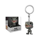 Фигурка Парк Юрского периода, синий Велоцираптор, ПВХ, брелок, карманная Коллекционная модель, игрушки для детей, рождественский подарок