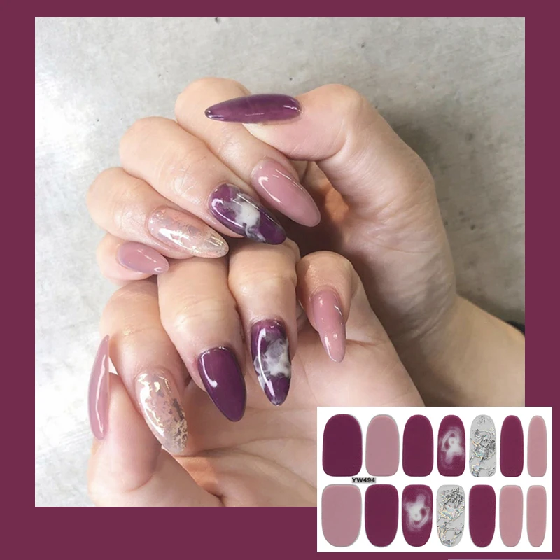 

New Japanese/Korea Style Nail Stickers Nail Wraps Stripe Full Cover Self-Adhesive Flower Waterproof Nail Polish Stripe Nail Art