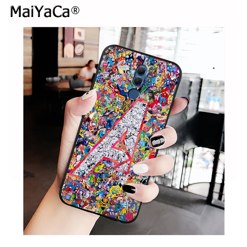 MaiYaCa фильма «Дэдпул»; рубашки Железный человек Марвел Мстители чехол для телефона с логотипом для Huawei mate 10 20 Lite 20X Коврики 20 10 Pro Коврики 9 Nova3 3i