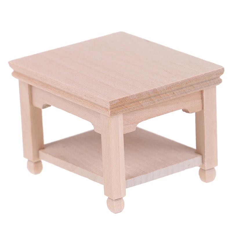 

1/12 Dollhouse Miniature Mini Wooden Tea Table Model Accessories DIY Furniture Toys New~