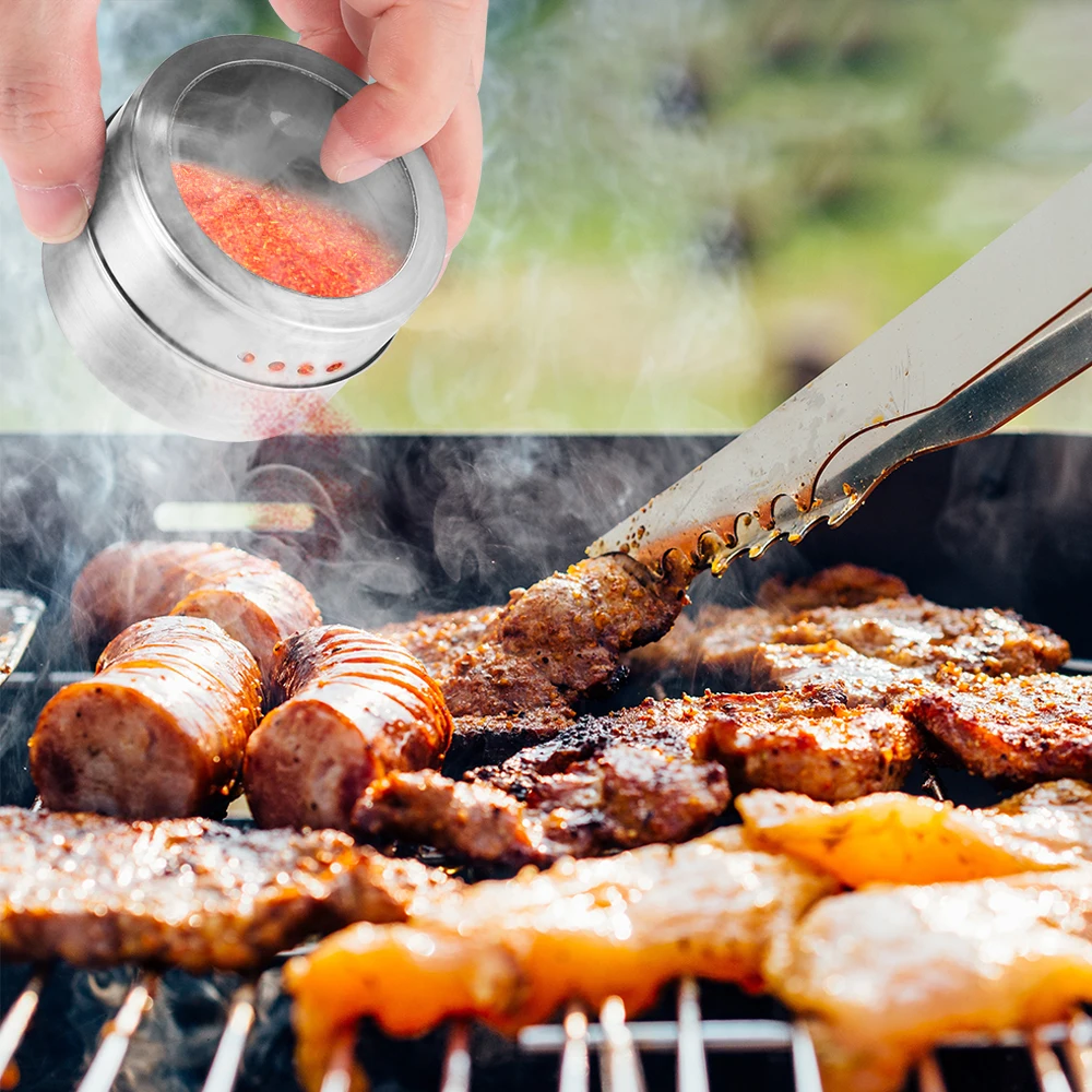 Магнитные Банки для специй из нержавеющей стали фотографический набор с