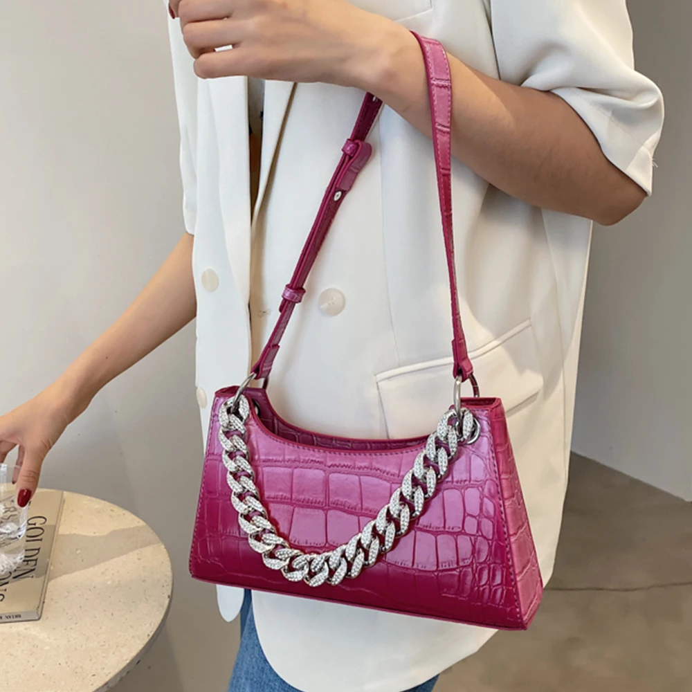

Stone Pattern Quality PU Leather Women's Shoulder Bag Ladies Luxury Brand Trend Crossbody Handbag Fashion Gradient Design Tote
