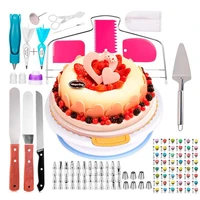 cake decorating tool cakes turntable set plastic rotary baking stand piping nozzle piping bag set cake tools accessories