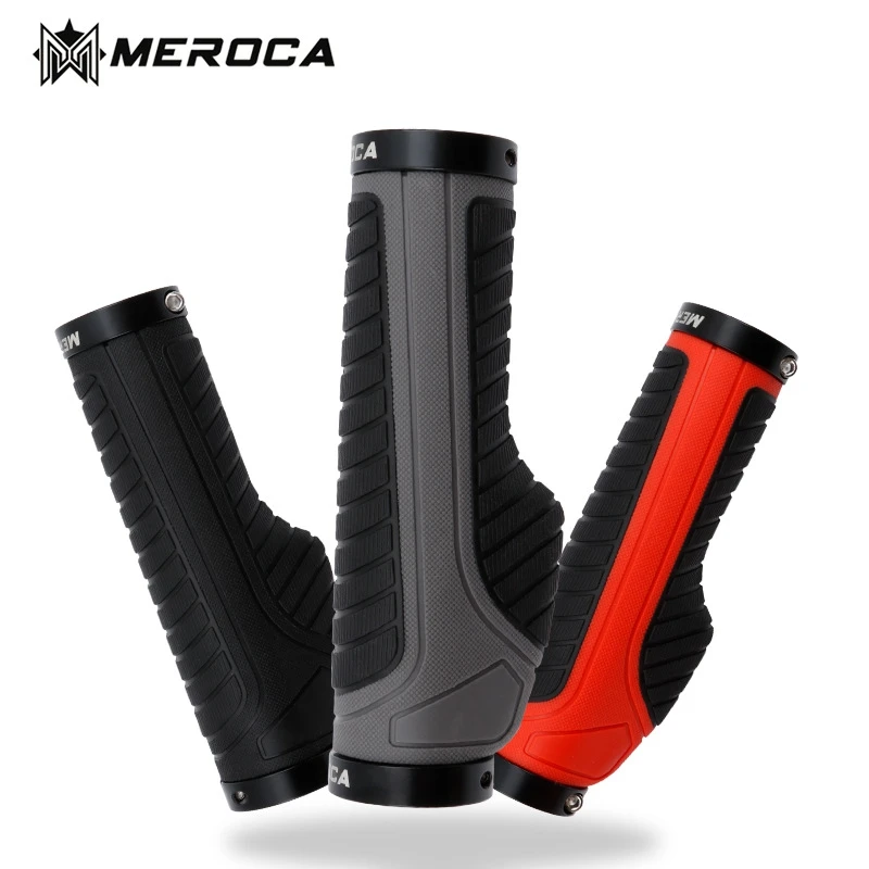 

MEROCA Mountain Bike Handlebar Locking Grip 130mm Ergonomics 22.2mm Rubber Grips Iamok Bicycle Parts