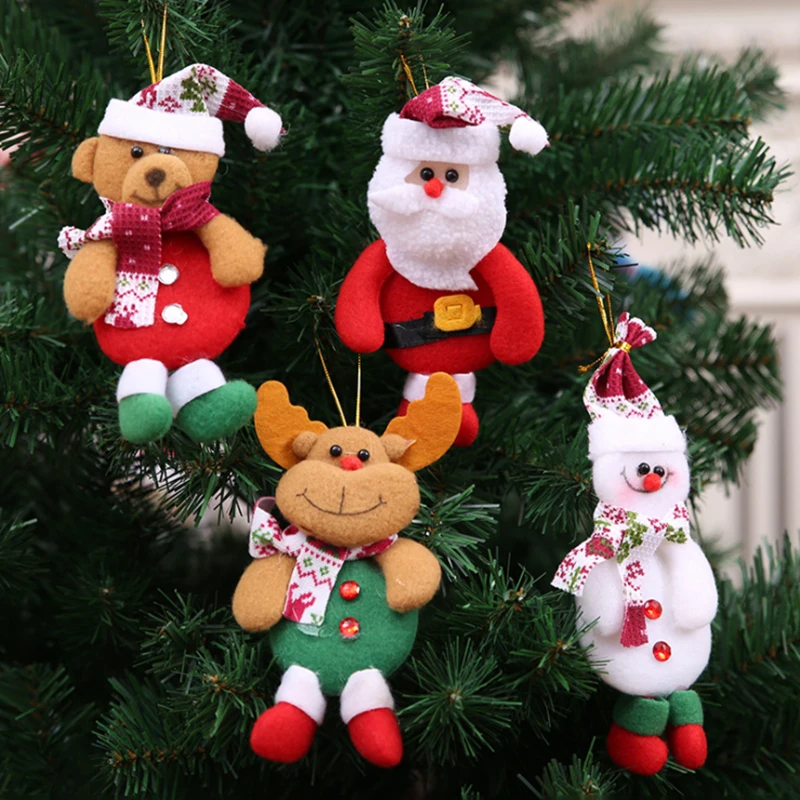 

Украшения для новогодней елки, новогодние и рождественские украшения «сделай сам», Рождественский Санта-Клаус, снеговик, подвеска Кукла, по...