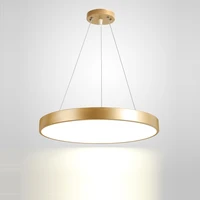 2021 new led 5cm ultra thin round gold silver pendant light lustre hanging lamps suspension luminaire lampen for foyer office