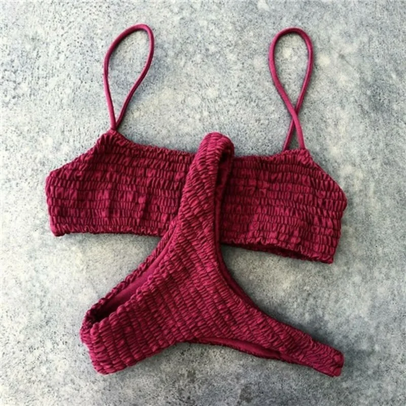 

Meihuida Bikinis 2021 Mujer Women Swimwear Women Push-up Padded Bra Bandage Bikini Set Sexy Swimsuit e Swimwear Bathing