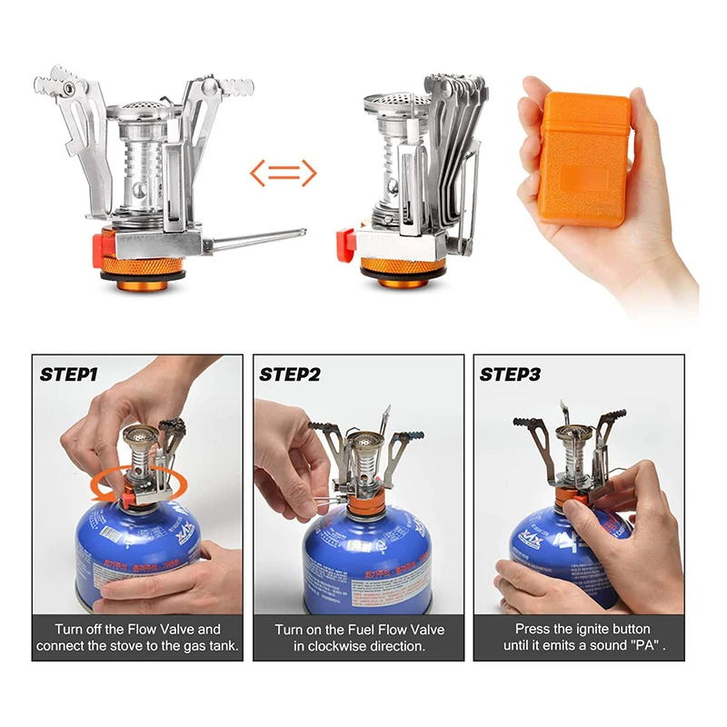 Beli Ultra Ringan Camping Cookware Pot Set Gas Burner Kompor Kompor Tanam Perjalanan Luar Ruangan Peralatan Makan Wisata Pot Alat Peralatan