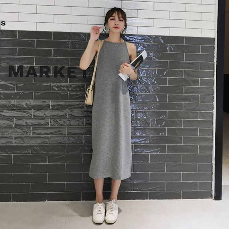 

Summer Women Dress 2020 Vintage Sexy Bohemian Beach Dress Women Sleeveless Sundress Black Dress Female Tops