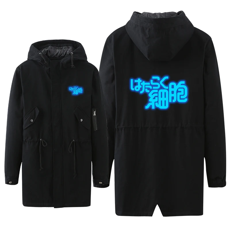 Hot Anime Cells at Work! Cosplay Zipper Luminous Color Printing Sunscreen Coat Versatile Casual Thin Unisex Cool Windbreaker | Мужская