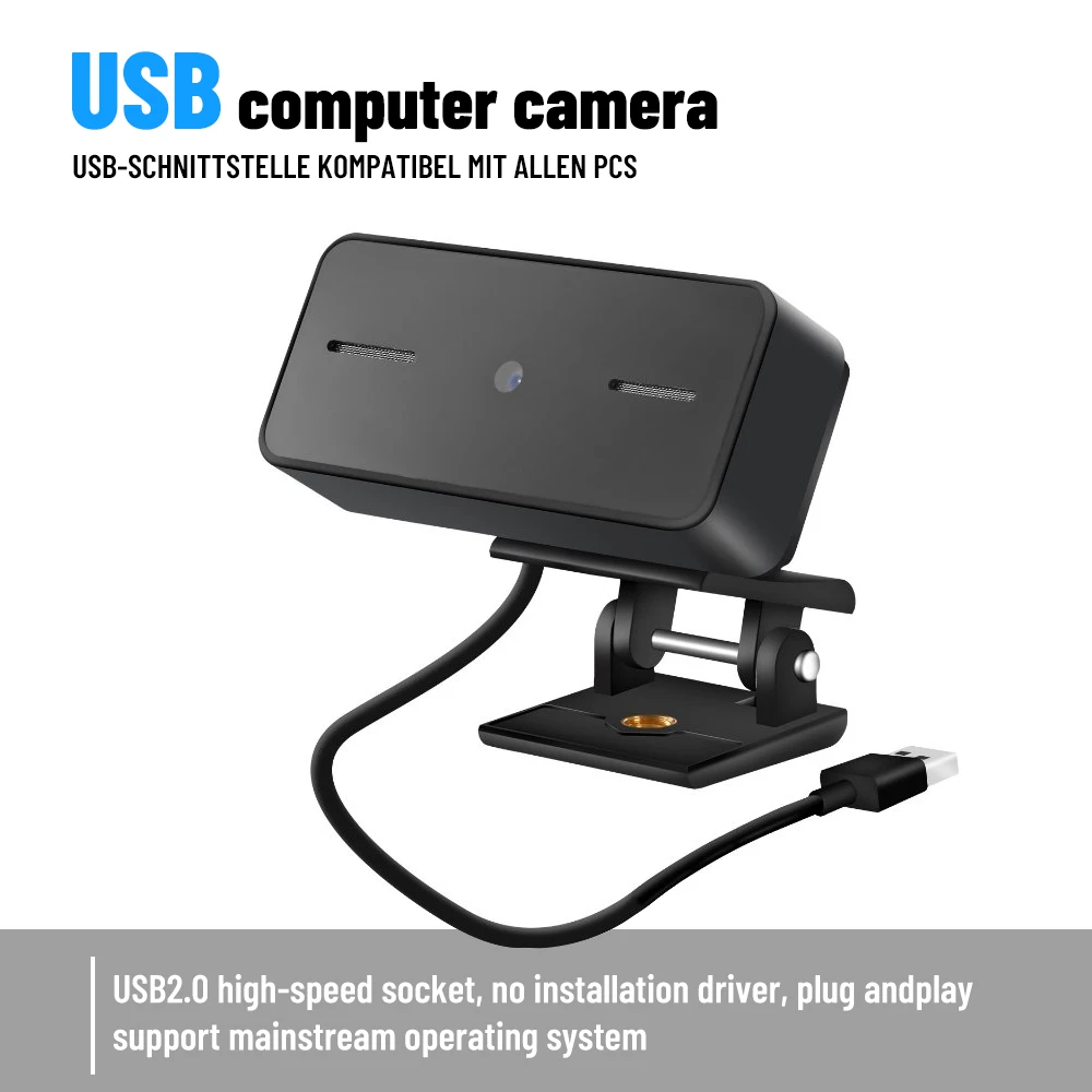 Podofo Webcam HD 1080p webcam Cover For Laptops/PC Built-in Microphone Web Camera USB Digital Plug Interface laptops | Компьютеры и
