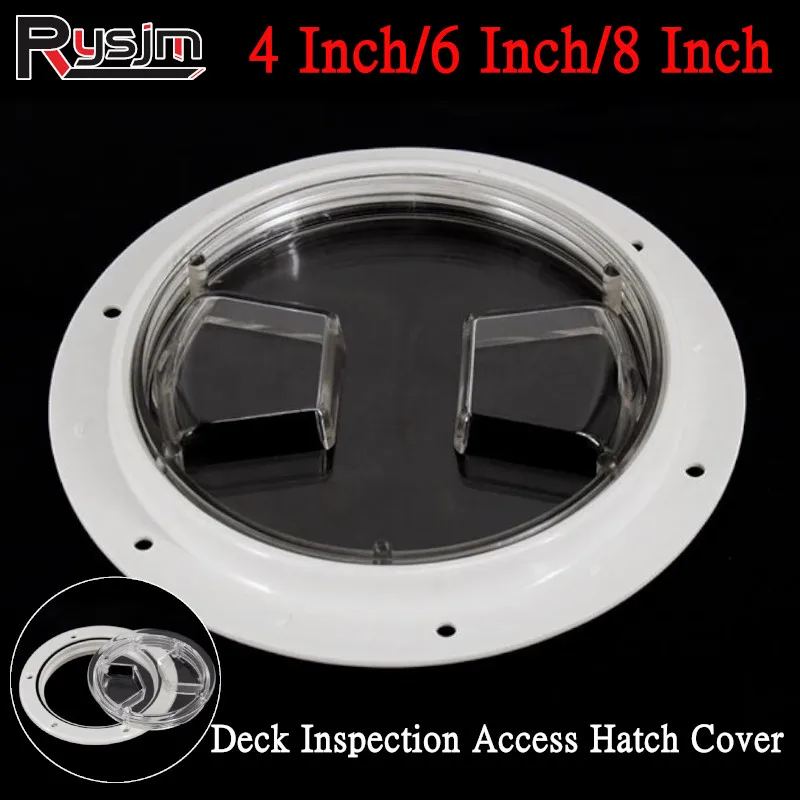 4 Inch 6 Inch ABS Access Hatch Round Inspection Hatch Cover for  Marine Boat & RV Black/White/Transparent Anti-Corrosive