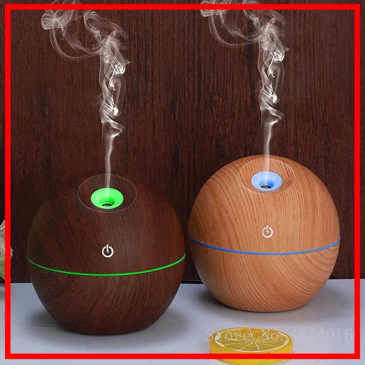 Светодиодный увлажнитель воздуха с наклонной насадкой дерево зерно новинка 2018