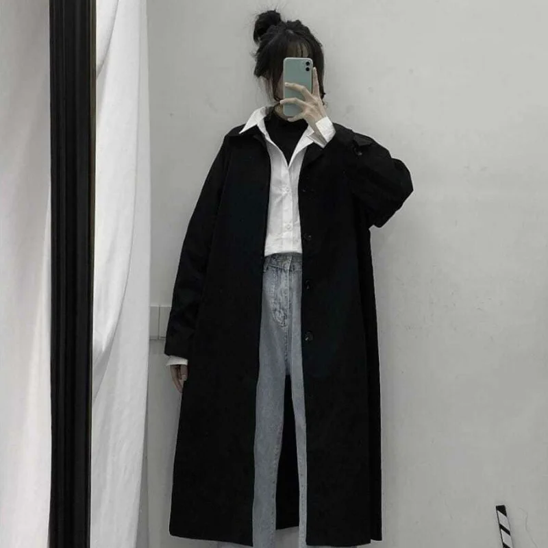 

Тренчкот женский шерстяной, зимний, свободный, с рукавами летучая мышь