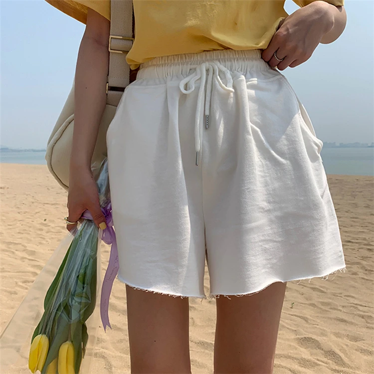 Женские короткие брюки ZCWXM летние свободные пляжные с широкими штанинами и
