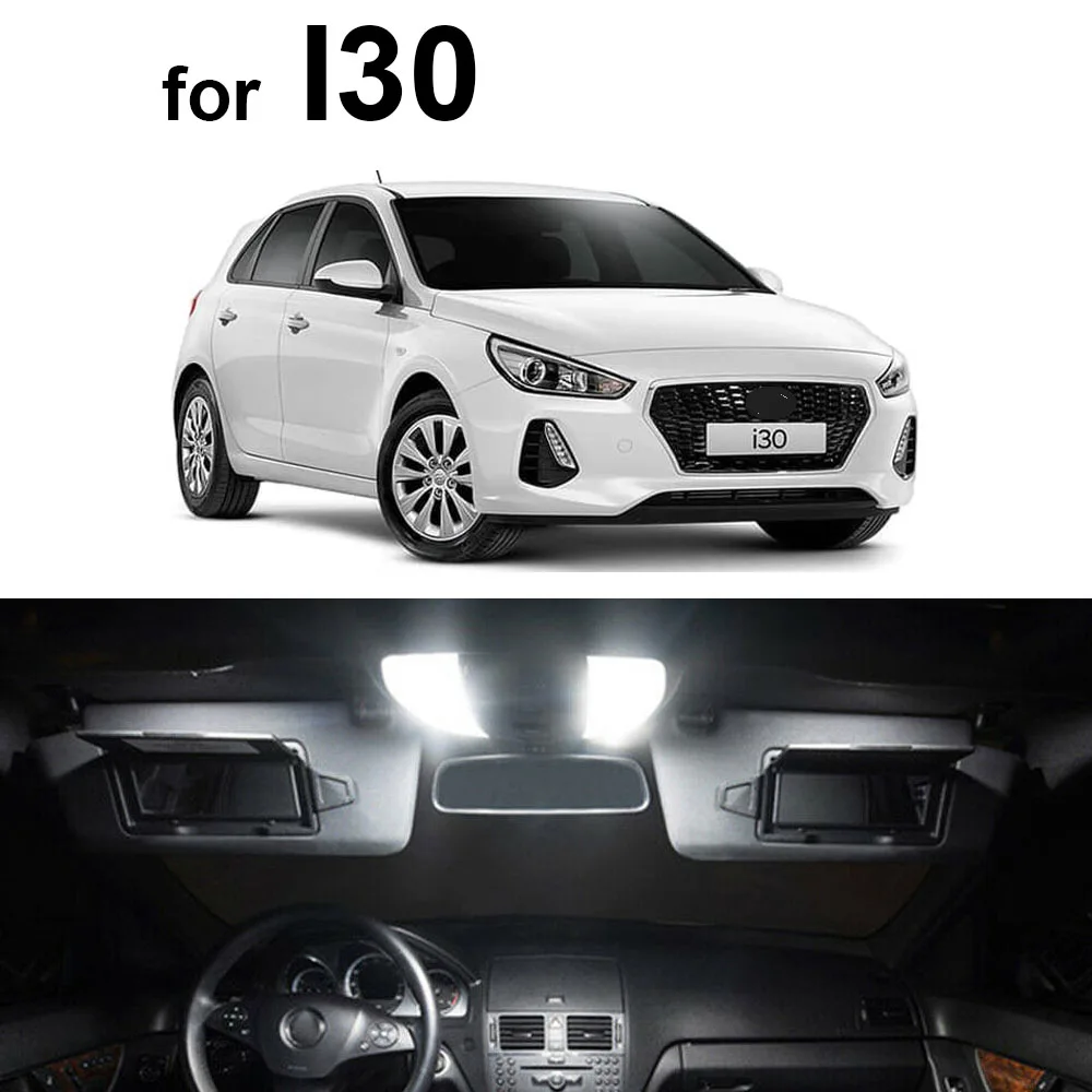 

Led Interior Lights For Hyundai i30 FD GD PD PDE PDEN 2007-2014 2015 2016 2017 2018 2019 White Map Dome Trunk Light Canbus