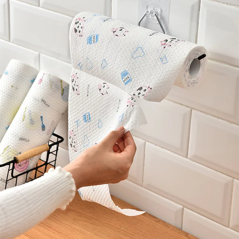 50 шт./рулон одноразовая Нетканая ткань для мытья и чистки|Чистящие салфетки| |