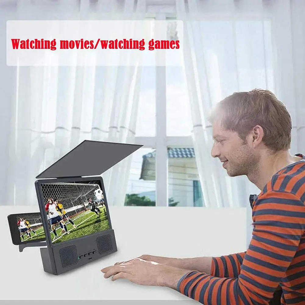 

Screen Amplifier 8.5 Inch Mobile Phone Screen Amplifier Bluetooth Subwoofer Mobile Phone HD Video Amplifier Magnifying Glass