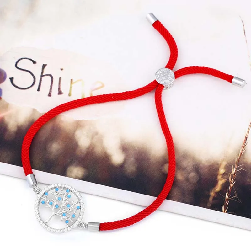 Женский и детский браслет Cpop с подвеской из красных нитей золотым горным