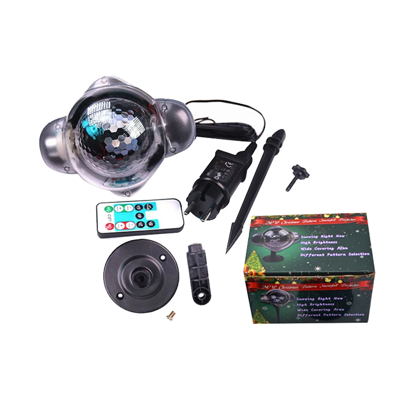 Мини светильник IP65 движущийся снег уличный садовый лазерный проектор