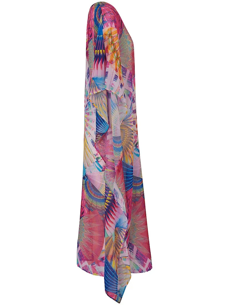 2021 накидки для бикини с принтом в богемном стиле свободное летнее пляжное платье