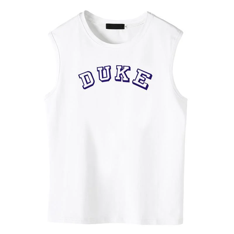 

Men Tank Sports Vest Basketball Duke Training Cotton Tops Team Tee Fans Tshirts Sleeveless