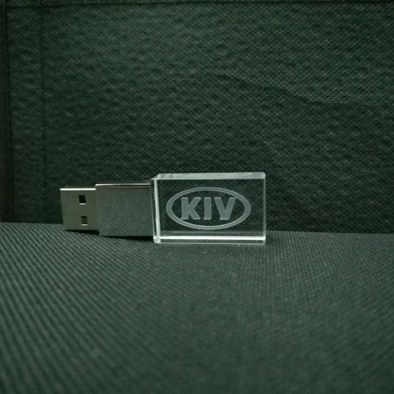 Металлический USB флеш накопитель KIA crystal + 4 ГБ 8 16 32 64 128 внешнее хранилище памяти на