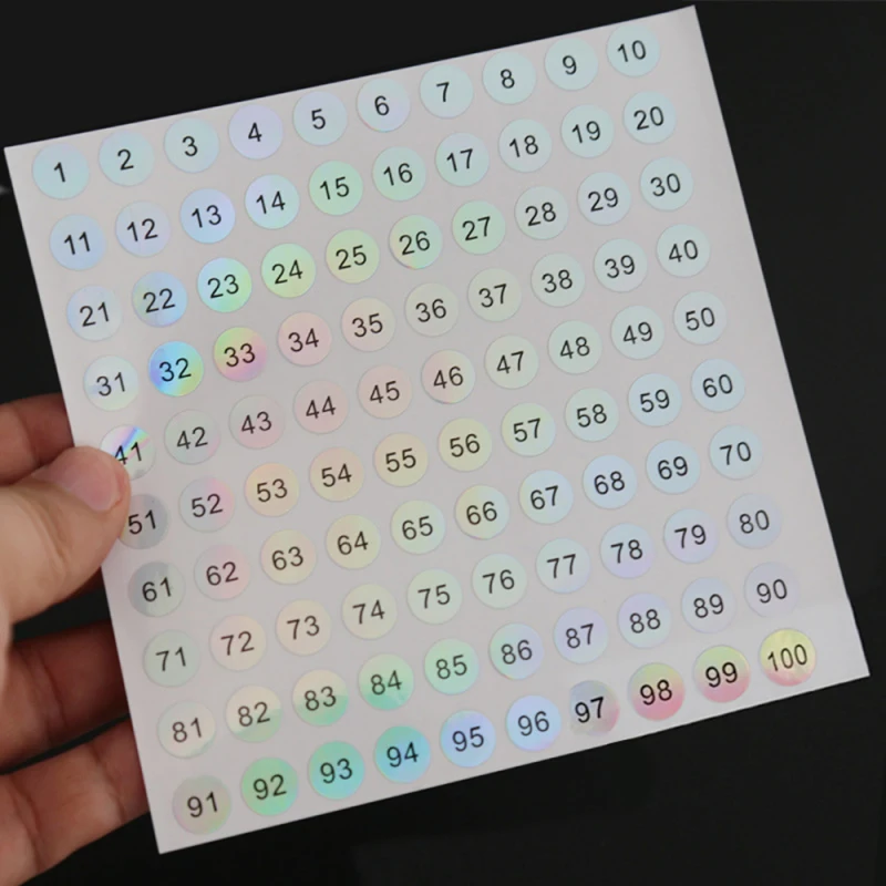 

1Sheet Diamond Painting Laser Digital Labels Sticker Nail Polish Color Adhesive Tags Decoration