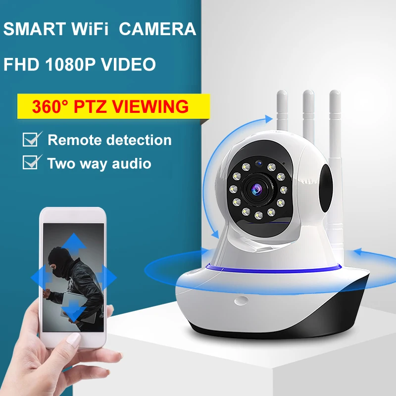 

FHD 1080P WiFi IP Camera Smart Home Security Surveillance CCTV 360 PTZ Baby Pet Nanny Monitor Wireless Wi Fi Cam Securite Kamera