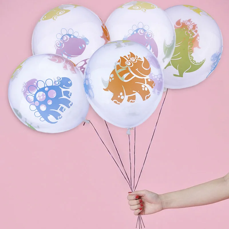 10 шт./лот 12 дюймов утолщаются смешанных цветов с принтом прозрачный шар