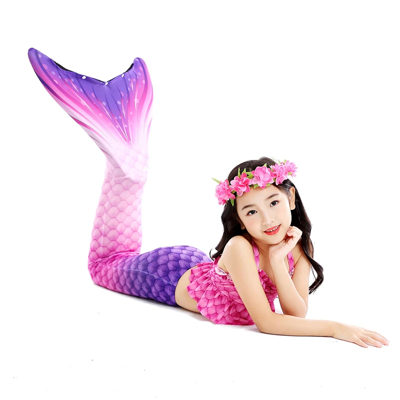 mermaid tail bikini dress for girls high elastic mermaid costume beach dress goggles mermaid princess pool party girls costume free global shipping