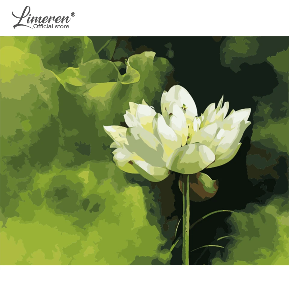 Набор для рисования по номерам на холсте цветы лотоса|Рисование и каллиграфия| |