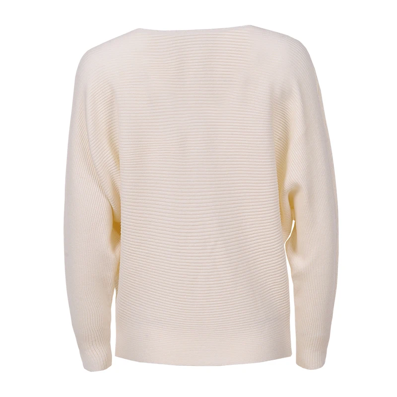 GLO-STORY 2019 зимний Повседневный Женский пуловер с рукавом летучая мышь и круглым