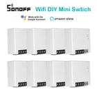 Интеллектуальный выключатель света SONOFF MINIR2 Wi-Fi мини-переключатель совместим с Alexa Google Home 2-полосная Управление таймер Беспроводной Смарт автоматизации для EWelink