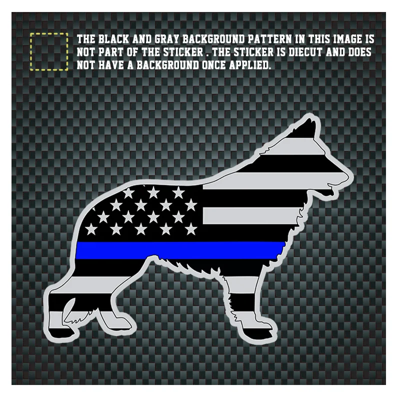 

3.75*5inch Thin Blue Line Shepard K9 Decal Sticker