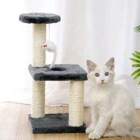 sisal cat climbing frame toy three column three layer square plate disc grinding claws pet cat scratcher tree jumping platform