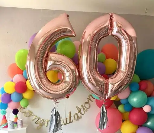 40 дюймов розовое цвета: золотистый серебристый в розовом синем и черном цвете для