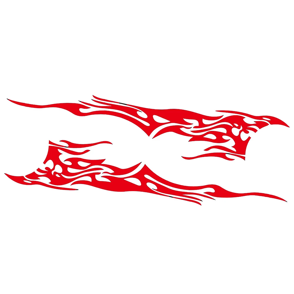 

Автомобильные принадлежности, двойные двигатели общего назначения, боковой корпус, Виниловая наклейка, пламя, большая графическая наклейка, сделай сам, украшение 15 см-3,4 см и 60 см