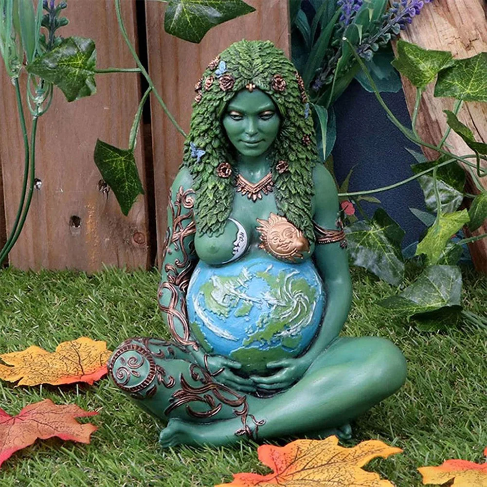 2021 Смола I Love Mama земли статуя богини с объемным Art фигурка Джиа мать земля