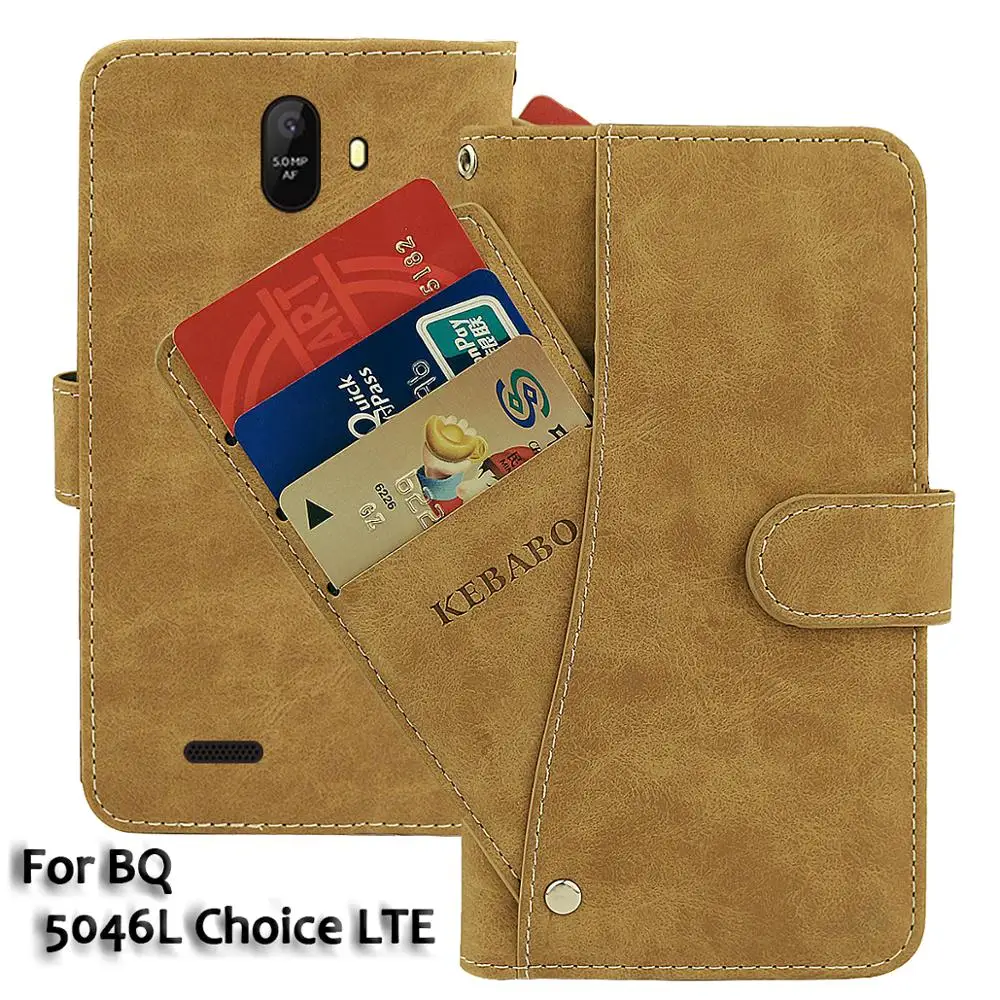 Винтажный кожаный кошелек BQ 5046L Choice LTE чехол 5 дюймов роскошный флип-чехол | Бамперы -1005001889660854