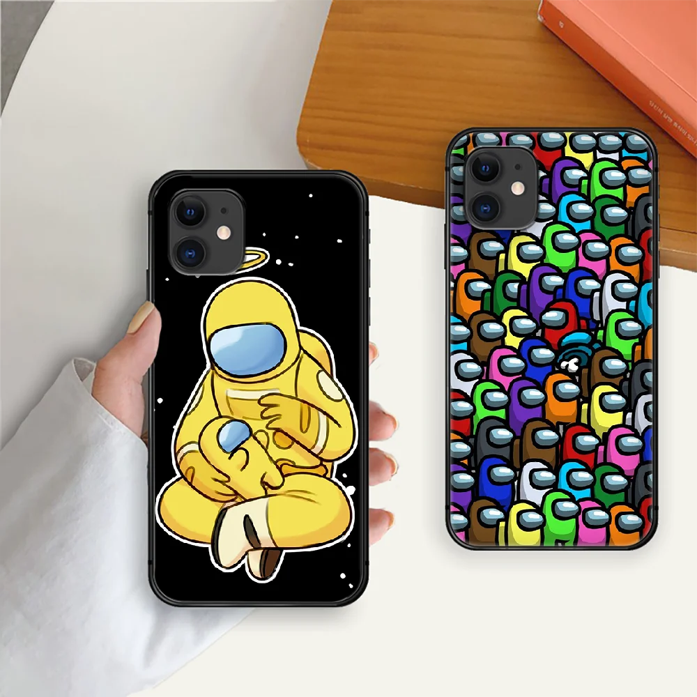 

Game Among Us Phone Case Cover For Iphone 5 6 7 8 11 12 5S 6S X Xr XS Se Plus Pro Max Mini 2020 Black Bumper Waterproof Tpu