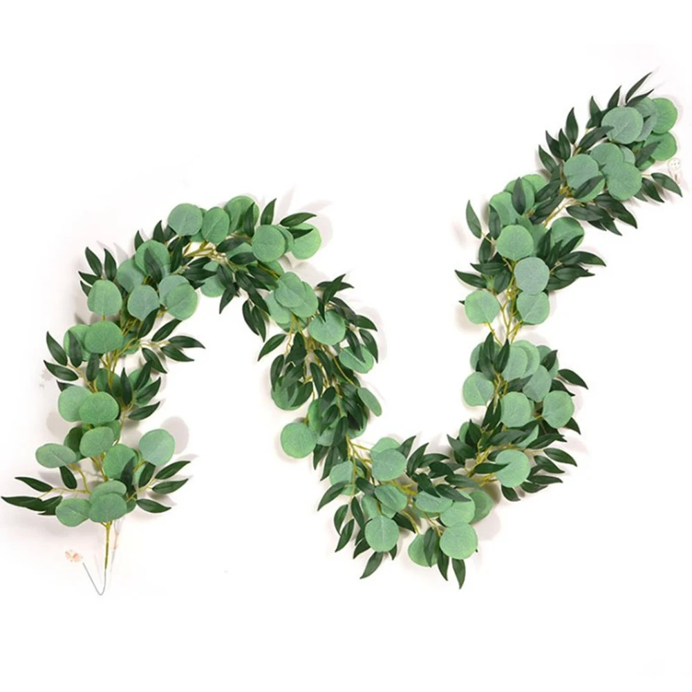 2 м искусственная ива листья гирлянды зеленые ивовые лозы ветки Струны для