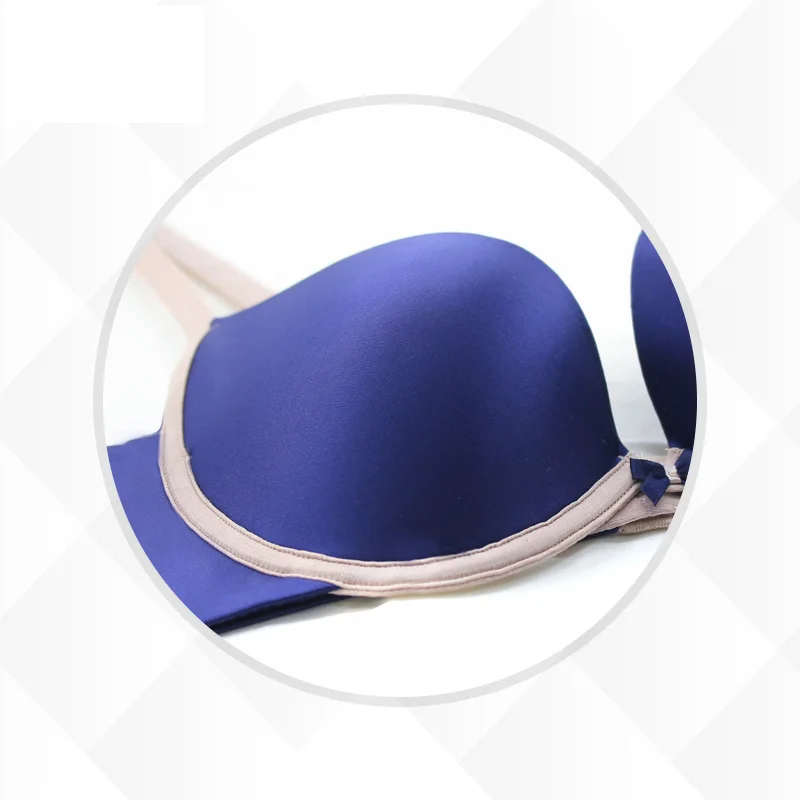 

Elovegirl Push-pull Sexy Back Closed Underwear Women's Cup Seamless Steel Ring Solid Color Stitching Bra Support Wholesale