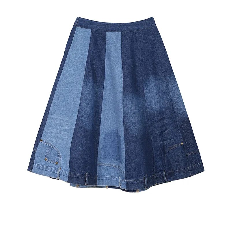 

Women's skirts 2020 new Korean women's skirts high waist wild stitching denim skirts skirts womens skirts