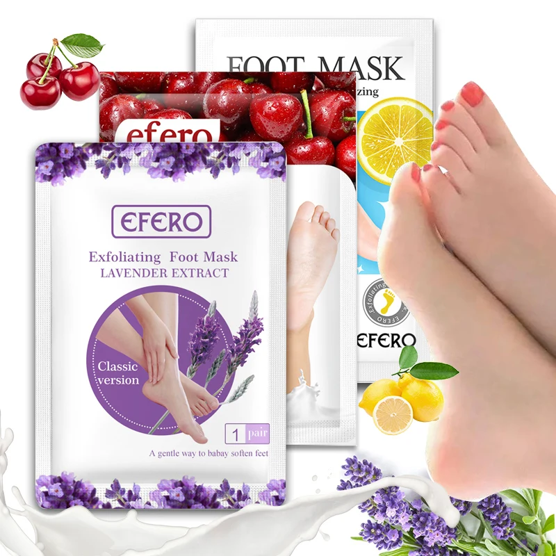 

EFERO 6 пар отшелушивающая маска для ног носки для педикюра отшелушивающая маска для ног на каблуках пилинг для ног удаление омертвевшей кожи ...