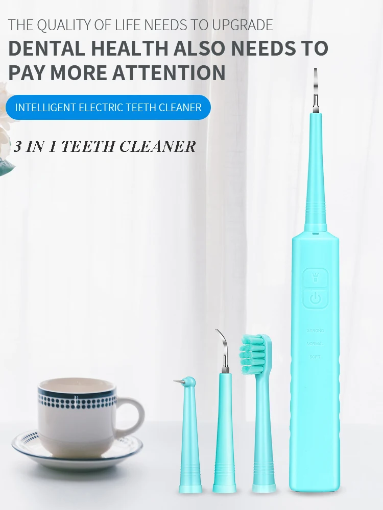 3 в 1 электрическая звуковая зубная щетка для удаления зубного камня пятен зубной