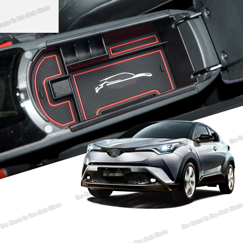 Lsrtw2017 из латекса АБС пластика ящик для хранения в подлокотнике автомобиля toyota CHR