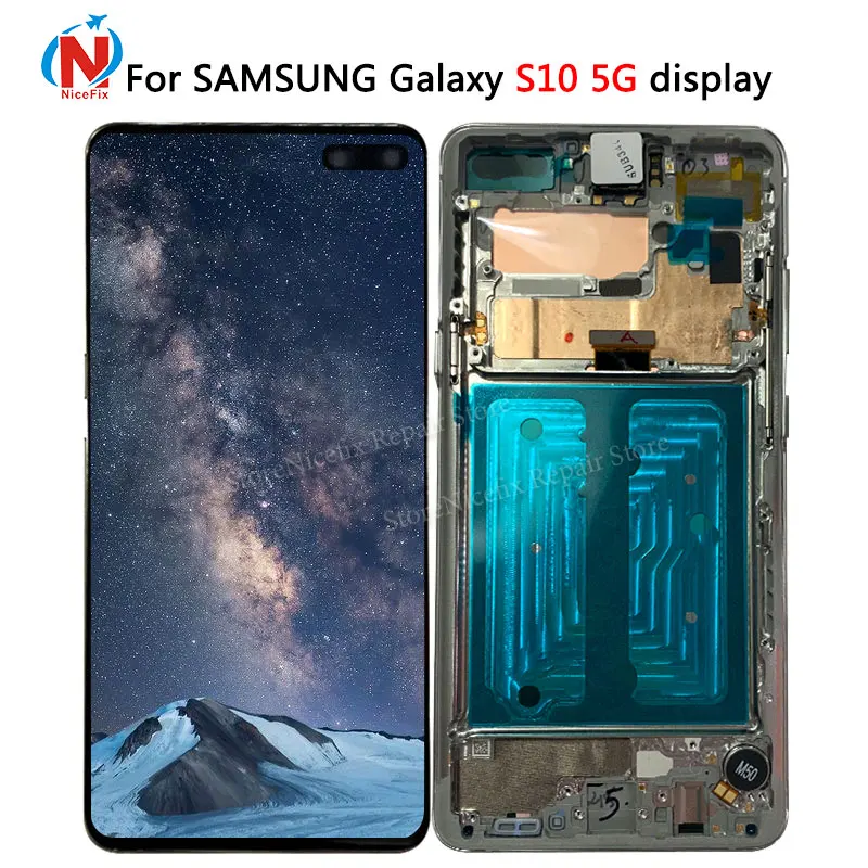NEW ORIGINAL AMOLED LCD For SAMSUNG S10 G977N Display Touch Screen Digitizer Assembly Verison Galaxy 5G | Мобильные телефоны и